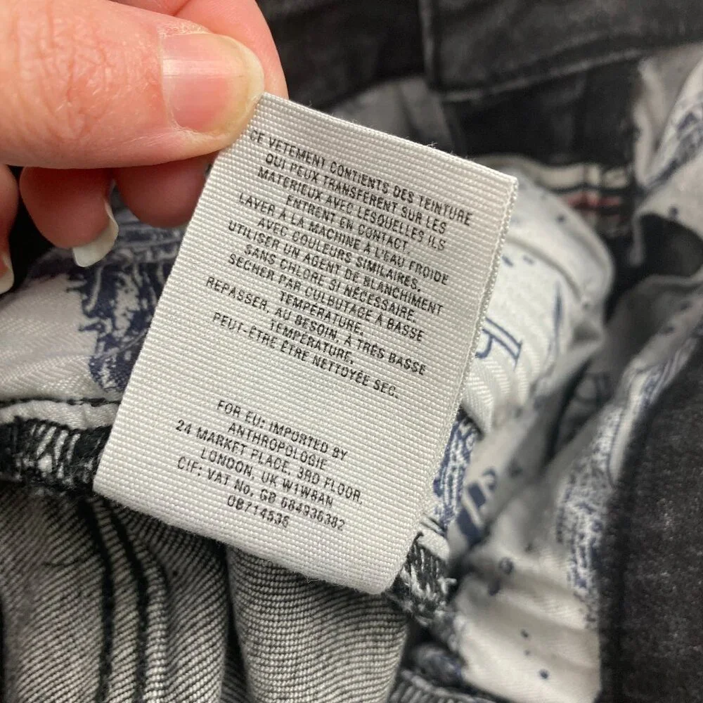 Pilcro Anthropologie High-Rise Flare Jeans Women's Size 27 Black - Picture 14 of 14